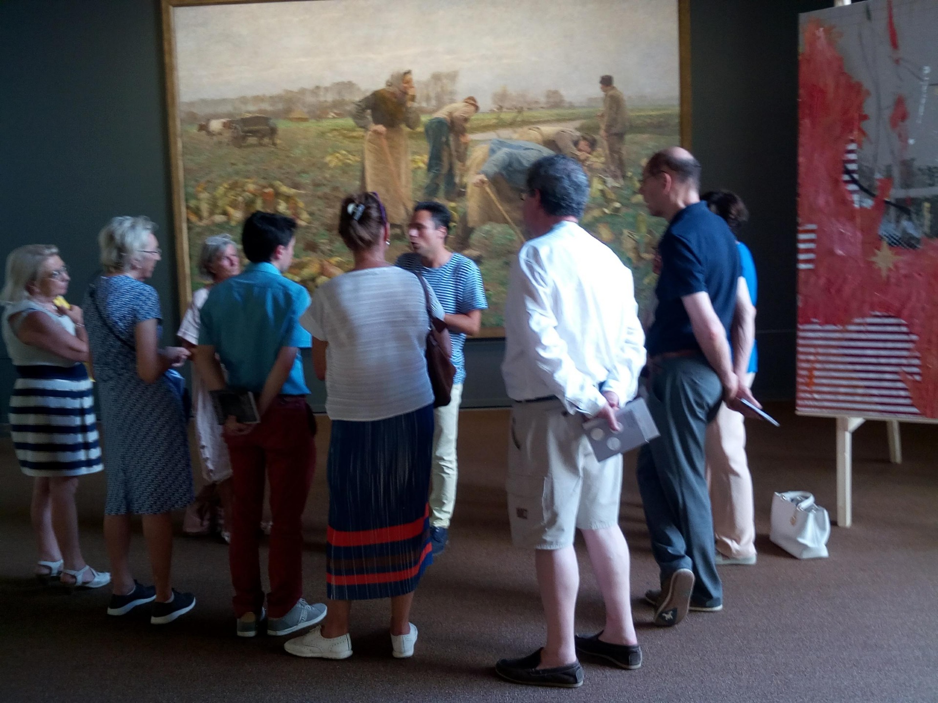Met gids in Mudel voor Emile Claus' Bietenoogst. Met gids in Mudel voor Emile Claus' Bietenoogst.
